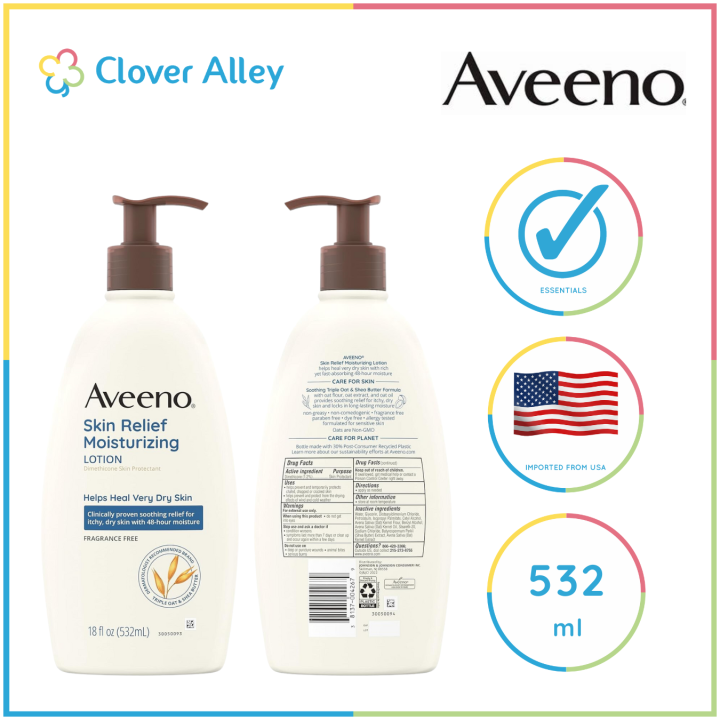 Aveeno Skin Relief Lotion for Very Dry Skin w/ Triple Oat & Shea Butter
