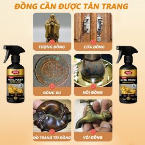 Chai Xịt Chăm Sóc Đồ Đồng POLIX 500ml Làm Sáng Trang Sức Đồ Phong Thủy Dễ Sử Dụng Tại Nhà