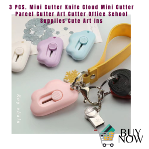 3 PCS. Mini Cutter Knife Cloud Mini Cutter Parcel Cutter Art Cutter Office School Supplies Cute Art Ins