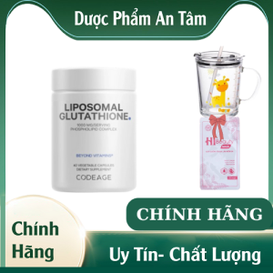 [ HÀNG CÔNG TY ]  Liposomal Glutathione 1000mg 60 viên chính hãng Codeage - Viên uống hỗ trợ sáng da mờ nám tàn nhang  -