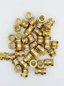 HCdailyToolsMix M2.5 M3 Brass Insert Nut Double Twill Copper Nuts Hot Melt Knurled Thread Injection Embedment Insertion Copper Nut