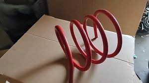 Spiral Red Book Stand Metal Magazine Rack Decorative Desktop Storage Rack for Home Office Desk Decor
