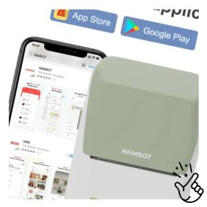 【Spots!!!】Niimbot B1 Label Printer Portable Handheld Thermal Printer Mini Barcode QR Code Sticker Paper Color Rolls Maker Cable