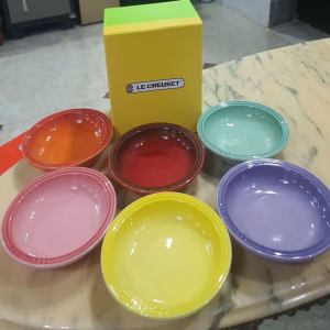Le Creuset Đĩa 6" (15.3cm) hộp 6 cái ( Màu ngẫu nhiên ) - Le Creuset Mini Round Plate Rainbow 6"
