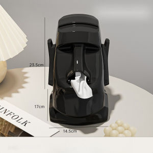 Creative 3in1 Tissue Box Multi-function Desktop Sunglasses Headset Holder Funny Gypsum Statue Decoration Tissue Holder