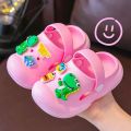High Heels Big Kids Slippers Cute Dinosaur Cartoon Dress Up Shoes Boys Girls Soft Floor Wear Casual Childrens sandals girls for boys. 
