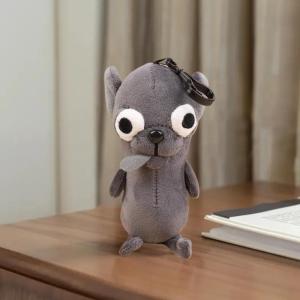 💥【Special price】💥UWO ตุ๊กตาสัตว์ชิวาวาตุ๊กตาสุนัขของเล่นสีดำยัดไส้ชิวาวาตุ๊กตาน่ารักเหมือนจริงชิวาวาจี้พวงกุญแจ