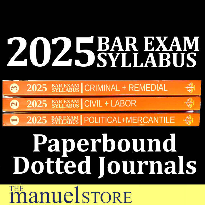 Bar Syllabus Journal (2024/2025) Exam Outline Hardbound Notebook