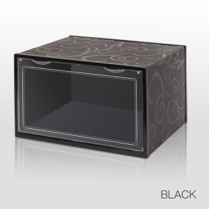 【Gods house】Clear Magnetic Drop Side Shoe Box Stackable Shelf Sneaker Collection display Rack Closet Organizer Storage Drawer Container
