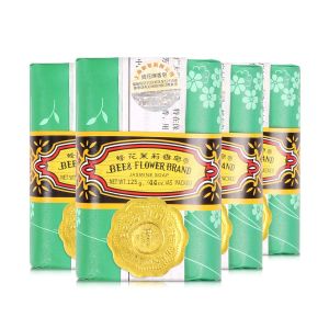 Bee & Flower Soap Bar Jasmine Soap Moisturizing Bath Bar Soaps es Your Skin 4.4 oz(Pack of 4)