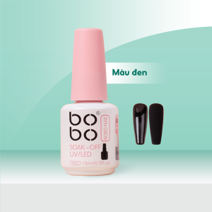 Sơn gel đen trắng trắng sữa Bobo  15ml - Sơn móng tay gel làm nail màu trắng kem chất đặc NailBND