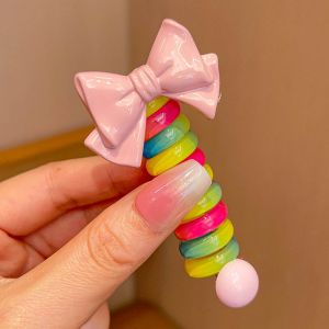 BW-C1167 Ikat Rambut Bergulir Anak Perempuan Motif Lucu / Karet Ulir Pita Kabel Ikat Rambut Spiral