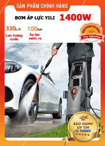 Bơm siêu tăng áp 1400W-100BAR siêu xịn rửa ô tôt xe máy vệ sinh nhà cửa Agiadep