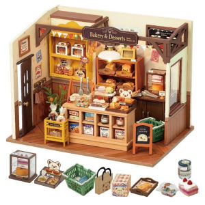 Robotime Rolife Beckas Baking House 3D Puzzle DIY Miniature Dollhouse Kit Amazing Gift for Children DG161