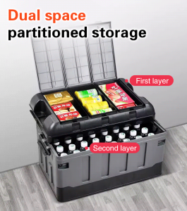 Car trunk high cover model home organizer folding storage box for car