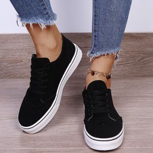 G7 Foreign Trade New Spring Summer Womens Shoes Thick Sole Casual Single Shoes Large Size Lace-up Travel Shoes Fashion Student Sneakers 7/7