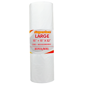 1 ROLL Clear White Garbage Bag Trash Bag SOLD PER ROLL / All Sizes Available / Heavy Duty Laundry Plastic Bag
