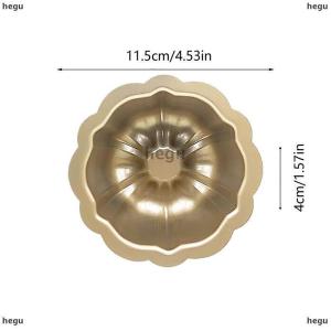 [COD] hegu 1PCS 4inch Mini Cake Pan Nonstick Fluted Baking Mold Carbon Steel Flower Shape Tube Pan For Brownie Cupcake Pudding Muffin