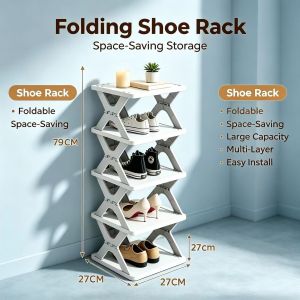 LONTAI DIY Multi-layer Shoes Rack Foldable Shoes Storage Dustproof Space Saving Large Capacity Shoes