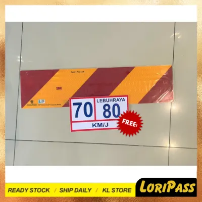 1 Pair 3M Diamond Grade Reflective Sticker With SIRIM / Red Yellow Lorry Sticker / Sticker Lorry / Sticker Puspakom / Reflector