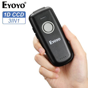 Eyoyo 2.4G Cordless 1D 2D Barcode Scanner Via Bluetoth with Volume Adjust Button and Physical Power Switch QR Code Image Scan Reader for Tablet iPhone iPad Android iOS PC POS iPhone