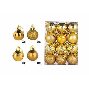 OKKFINE 24Pcs DIY Gifts Pendant Christmas Tree Hanging Balls Party Decoration Wedding Ornament Christmas Decor Baubles
