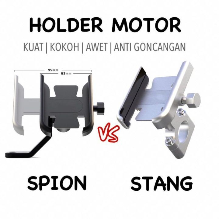 Mvp Gallery Holder Hp Cr7 Jepit Stang Dan Jepit Spion Universal Semua