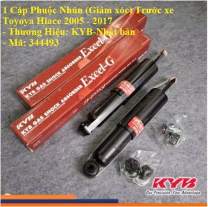 Cặp Phuộc Nhún/ Giảm Xóc Trước và Sau Xe Toyota Hiace đời 2005-2017 Thương hiệu KYB - Nhật bản Hàng Nhập Khẩu Chính hãng 100%