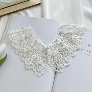 GAOSU Vòng cổ búp bê Cổ áo giả ren Ngọc Trai Váy trang trí Vai Khăn choàng Cổ áo giả Có thể tháo rời Cổ áo trang trí Nữ/Nữ