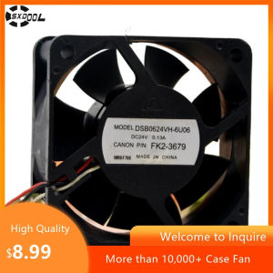 แฟน 6 ซม. 24V สำหรับ Delta DSB0624VH-6U06 24V 0.13A 60 มม. 6025 60X60X25 มม. พัดลมระบายความร้อนแบบ 3 สาย 2800-3800RPM