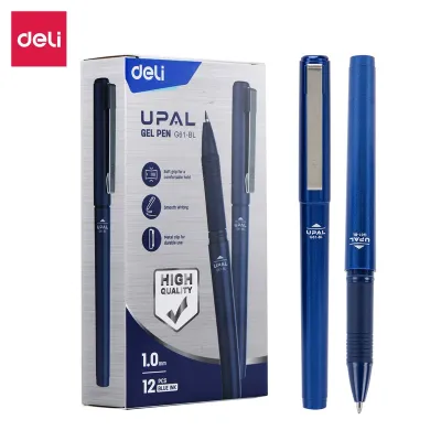 Bút Gel Deli G61 1.0mm Mực Xanh – Bút Ký Nét Êm Mực Đều Nét Mực To Dung Tích Lớn Thiết Kế Cao Cấp