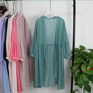 outer pendek wanita tangan balon/cardigan wanita/outer kekinian/outer terbaru 2025viral/luaran muslim