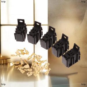 [COD] folp 5 Sets Lot DIY Accessories Car Relay Connector Socket Without Wire With Terminal Modified Nylon Flame Retardant