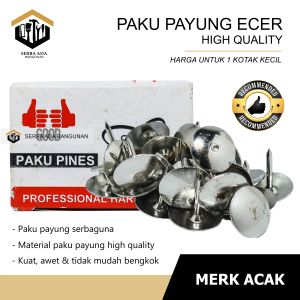 paku payung / pines thumb tacks 1 kotak kecil Termurah / Paku Jamur