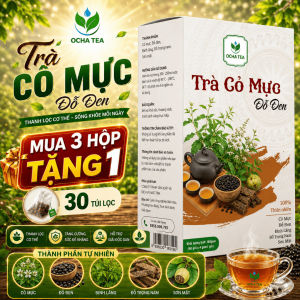 Trà Cỏ Mực Đỗ Đen OCHA TEA - Trà Bổ Thận Túi Lọc – Thanh Lọc Cơ Thể Hỗ Trợ ThậnGiảm Tiểu Đêm Tiểu Bọt Tiểu Nhiều Lần