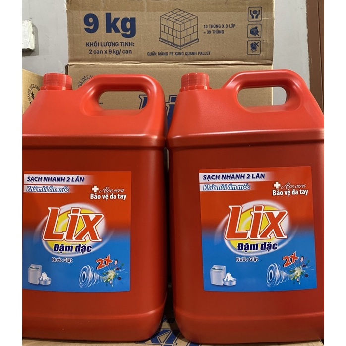 NƯỚC GIẶT LIX ĐẬM ĐẶC CAN 9KG