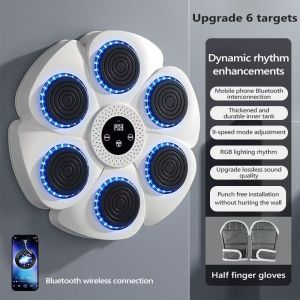 New Smart Music Boxing TrainerHome FitnessquareBoxing Machine Hanging SandaWall Boxing Target Reaction Goal Training