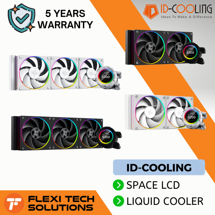 Volcano Flexitech Flexi Tech ID-COOLING SPACE LCD Watercooling SL360 / SL240 Black ...