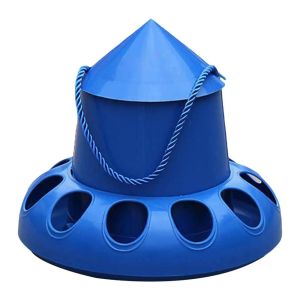 ER52858 Automatic Chicken Feeder Plastic 11 Holes Bird Feeding Bucket Food Dispenser Trough Shape Pigeon Feeder Chicken