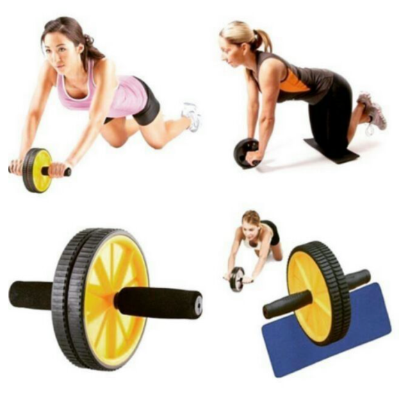 Ab Rocket Wheel Total Body Exerciser Fitness Double Roller