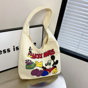 Túi xách đeo vai phong cách hoạt hình vải Canvas dày dặn túi tote size lớn đi học đi chơi phong cách Nhật Bản
