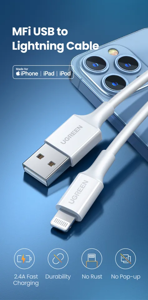 Certified by Apple】UGREEN Lightning Cable for iPhone 14 13 Pro - Main Image