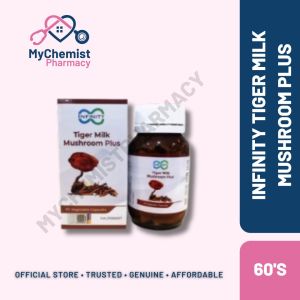 Infinity Tiger Milk Mushroom Plus 60 vegetable capsules (Halal MAL21086061T Cordyceps LIGNO 02)
