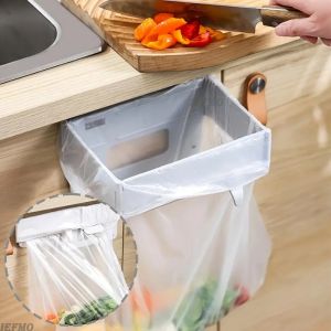 Hanging Trash Bin Wall Mounted Folding Trash Can Plastic Trash Can Foldable Design Kitchen Storage Organizer for Kitchen Tools