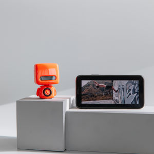 Uareliffe Bluetooth Speaker Built-in MIC Portable Bluetooth 5.0 Four-way Button Wireless Loudspeakers Cartoon Robot Shape Music Speakers Support Selfie Remote Control Audio Speaker