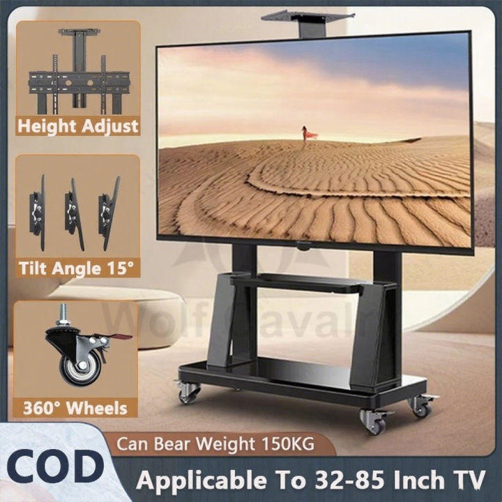 Tv Rack Movable Dimensions Support 32-85 Inch Screen Movable Vertical TV Stand Adjustable Tv Rack ...