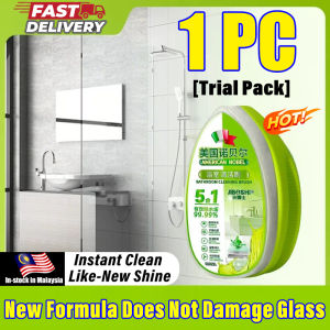 Remove limescale easily glass looks brand new! Bathroom Cleaning Brush Built-in bathroom cleaner Remover for Glass Faucet Sink Tiles Long-lasting Fragrance Effortlessly Eliminates Water Stains & Scale Glass Cleaning Brush Pencuci Bilik Mandi 多表面适用浴室刷