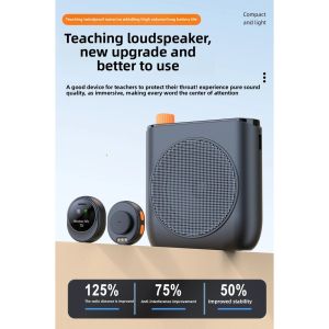 LOCAL STOCK Wireless Voice Amplifier with Lavalier Mic Clip-on Bluetooth Speaker with Charging Case for Teaching & Streaming