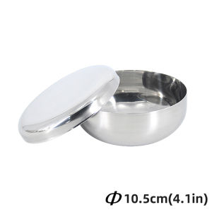 10.5cm Stainless Steel Rice Bowl With Cover Korean Thickening Baby Children Bowl Kitchen Tableware For Food Storage In Refrigerator