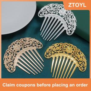【ZTOYL】 Trung Quốc Kẹp Tóc Retro Tóc Lược Hanfu Món Ăn Kẹp Tóc Trang Trí Rỗng Khắc Tóc Lược Tinh Tế Phụ Kiện Tóc Quà Tặng